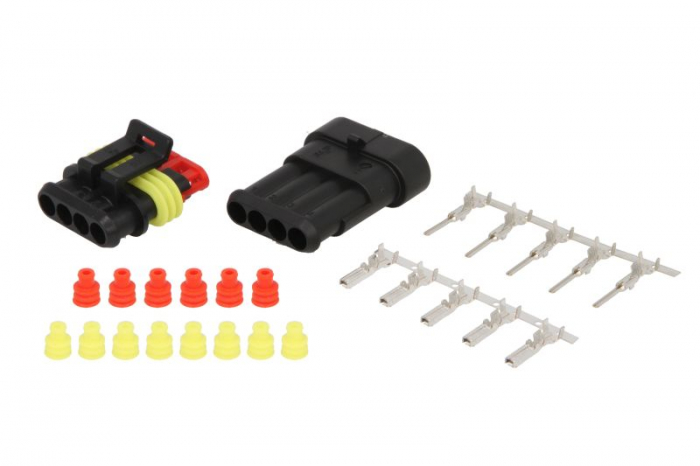 Stecher cu mufa metalica numar pini: 4, kit reparatie [2]