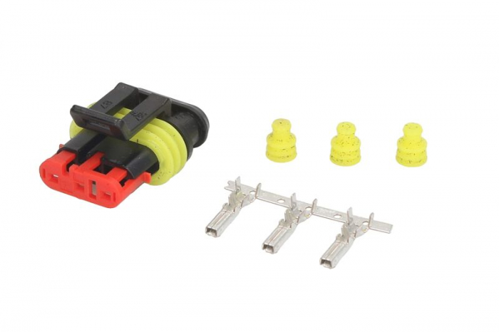 Stecher metalic, numar pini: 3, Kit reparare, potrivit AUDI; BMW; DAF; IVECO; MAN; MB; MERCEDES; RVI; SEAT; SKODA; VOLVO; VW [1]