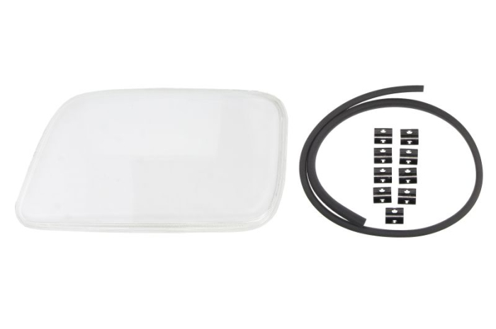 Sticla far Stanga (cu garnituri, cu garnitura si agrafe) potrivit MERCEDES ACTROS MP2   MP3 10.02-