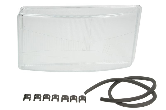 Sticla far Stanga (cu garnituri, cu garnitura si agrafe) potrivit SCANIA 4 05.95-04.08