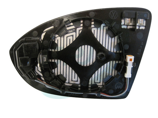 Sticla oglinda laterala Stanga potrivita VW GOLF SPORTSVAN, GOLF VII 2012-2020 (asferice, incalzita, asistenta schimbare banda, crom) [2]