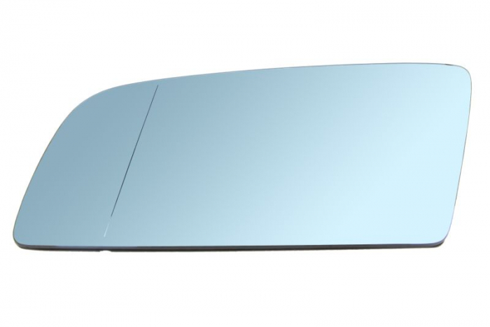 Sticla oglinda laterala stanga asferice, incalzita, albastru potrivit bmw 6 e63, 6 e64 2003-2010