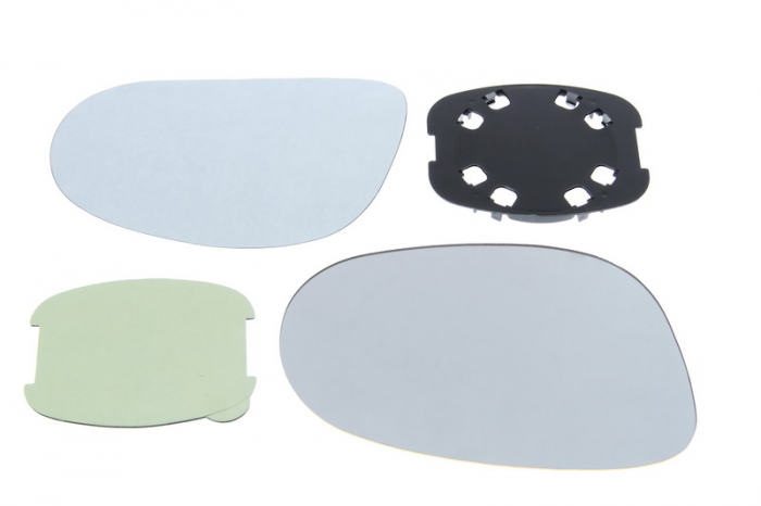 Sticla oglinda stanga FIAT BRAVO convex, albastru, incalzita dupa 2007 [2]