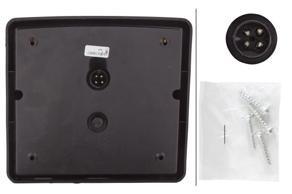 Stop dreapta (P21W/R5W, 12V, rosu/galben, cu semnalizare, cu lumina stop, lumini parcare, reflector) potrivit CASE [4]