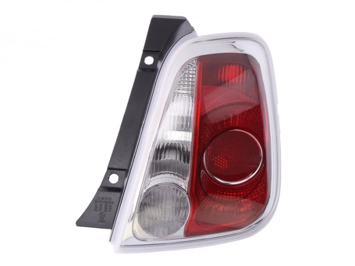 Stop lampa spate Dreapta (P21W R10W, cadru cromat) potrivit ABARTH 500 595 695, 500C 595C 695C; FIAT 500 0.9-Electric 07.07-