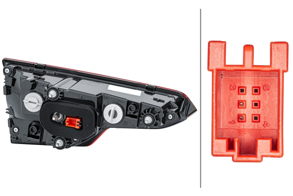 Stop lampa spate Dreapta partea interioara, W16W potrivit AUDI A4 ALLROAD B8, A4 B8, A4 B9 1.4-4.2 dupa 2007 [4]