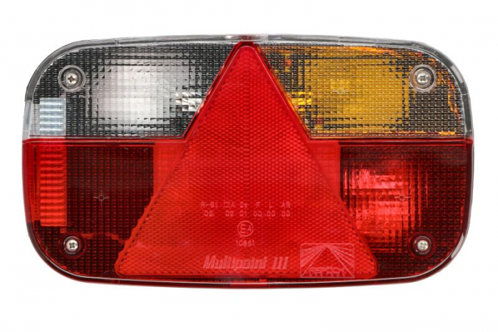 Stop spate dreapta (12V, cu intermitent, lumina de marsarier, cu stop, lumina de parcare, reflector triunghiular conector: Bayonet 5PIN)