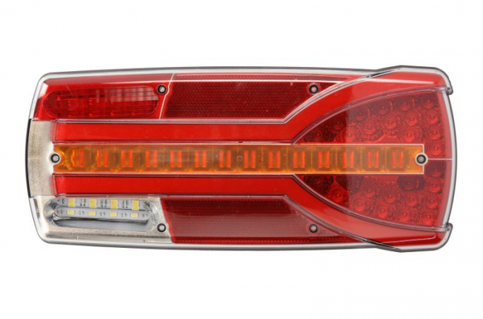 Stop spate dreapta CARMEN (LED, 12 24V, cu intermitent, cu far de ceata, lumina de marsarier, cu stop, lumina de parcare, reflector, rosu )