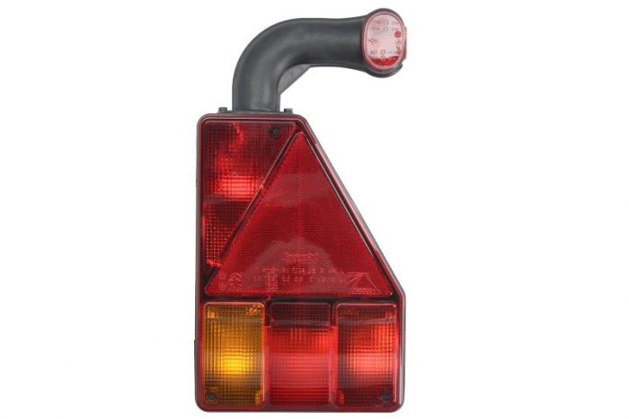 Stop spate dreapta EARPOINT (12V, cu intermitent, cu stop, lumina de parcare, reflector triunghiular, cu lampa cu brat prelungitor, suruburi, numar conexiuni: 5, conector: Bayonet 5PIN)