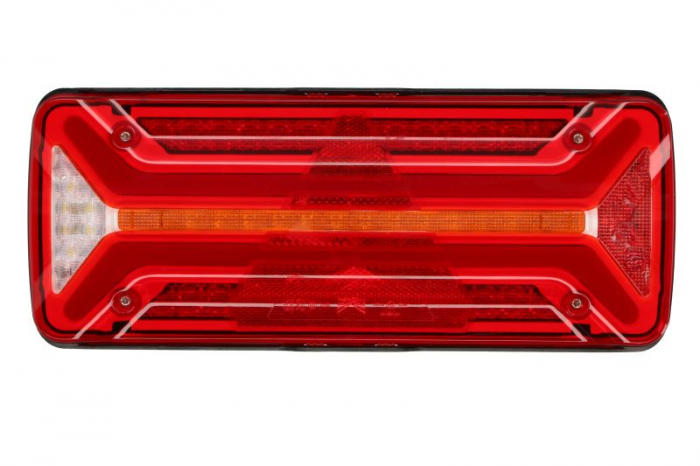 Stop spate dreapta ECOLED II (LED, 10 30V, cu intermitent, cu far de ceata, marsarier, cu stop, lumina de parcare, reflector triunghiular, indicator dinamic, conector: 4x 2PIN ASS2 7PIN)