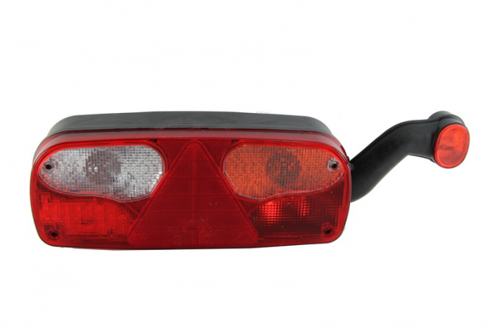 Stop spate dreapta ECOPOINT I (LED, 24V, cu stop, lumina de parcare, reflector triunghiular, cu lampa cu brat prelungitor, LED lumini pozitie)