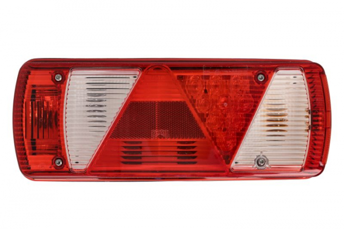Stop spate dreapta ECOPOINT II (LED P21W PY21W R10W, 24V, cu intermitent, cu far de ceata, lumina de marsarier, cu stop, lumina de parcare, reflector triunghiular conector: ASS2 7PIN)