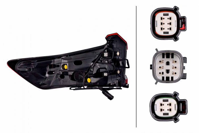 Stop spate dreapta potrivit VOLVO C40 dupa 2021 (exterior, LED, lumina de marșarier) [2]