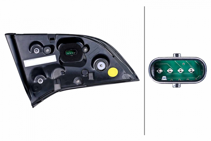 Stop spate dreapta (interior, LED, cu lumina de ceata, lumina de marșarier) potrivit TESLA MODEL 3, MODEL Y 01.17- [4]