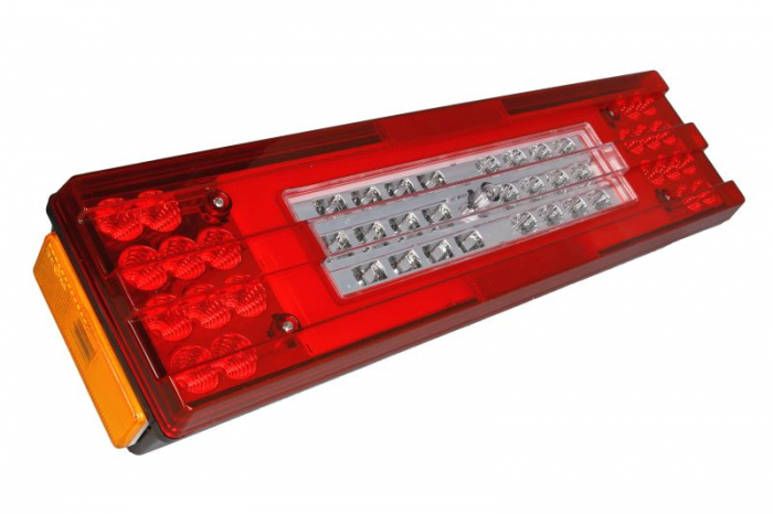 Stop spate dreapta (LED, 24V, cu intermitent, cu far de ceață, lumina de marșarier, cu stop, lumină de parcare, cu iluminare placuta, reflector ) potrivit MERCEDES [3]