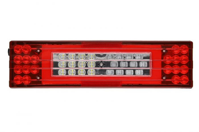 Stop spate dreapta (LED, 24V, cu intermitent, cu far de ceata, lumina de marsarier, cu stop, lumina de parcare, cu iluminare placuta, reflector ) potrivit MERCEDES
