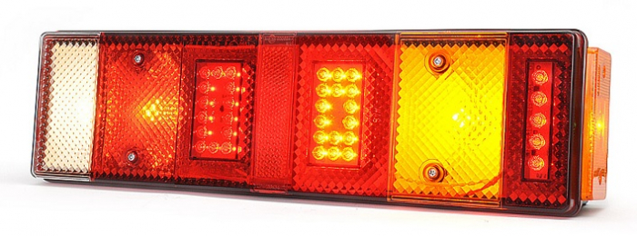 Stop spate dreapta (LED, 24V, cu intermitent, cu far de ceata, lumina de marsarier, cu stop, lumina de parcare, reflector conector: Bayonet 8PIN)