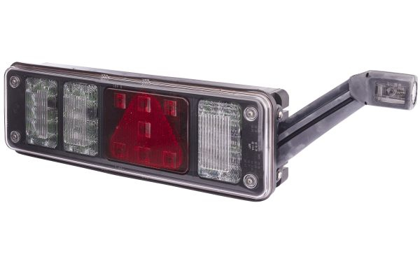 Stop spate dreapta (LED, 24V, cu intermitent, cu far de ceata, lumina de marsarier, cu stop, lumina de parcare, reflector triunghiular, cu lampa cu brat prelungitor cu semnalizator)