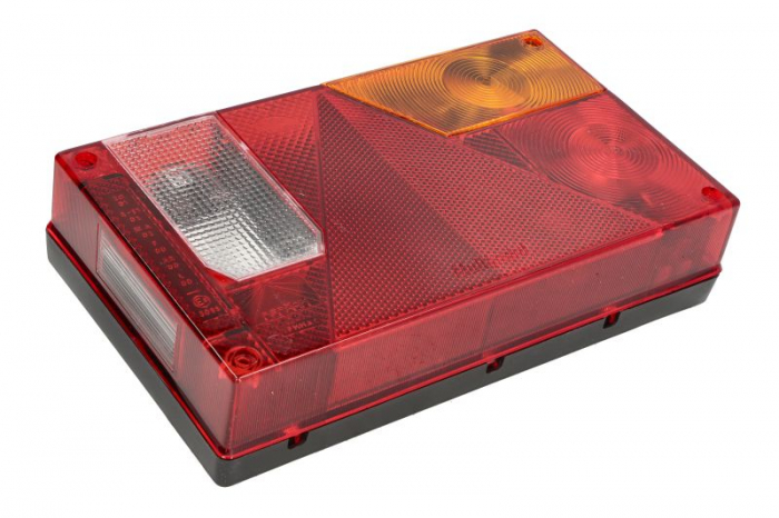 Stop spate dreapta MULTIPOINT I (C5W/P21/5W/P21W, 12V, cu intermitent, lumina de marșarier, cu stop, lumina de parcare, cu iluminare placuta, reflector triunghiular, numar conexiuni: 5, grommet) [3]
