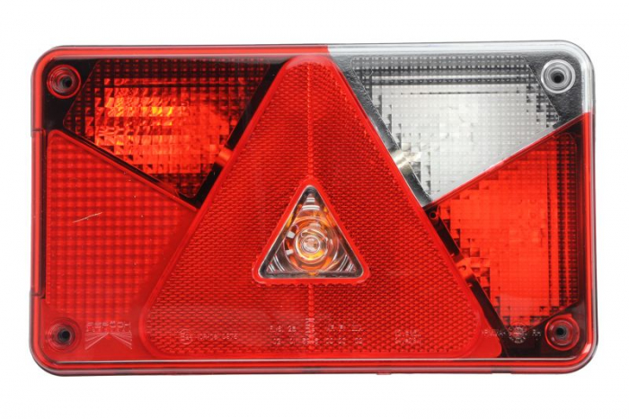 Stop spate dreapta MULTIPOINT V (P21 5W P21W PY21W, 24V, cu intermitent, cu far de ceata, marsarier, cu stop, lumina de parcare, reflector triunghiular, conector: PE)