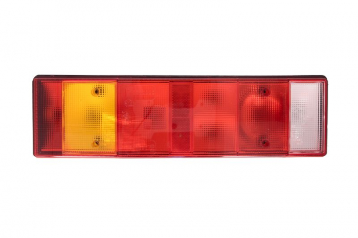 Stop spate stanga (12 24V, cu iluminare placuta, reflector, suruburi, conector: PE, cu cablu) potrivit DAF 65 CF, 75 CF, 85 CF, 95 XF, CF 65, CF 75, CF 85, DB, F 1500, LF 45 01.74-
