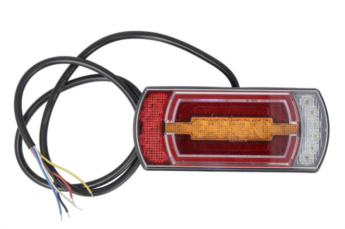 Stop spate stanga dreapta Cleo Max (LED, 12 24V, cu intermitent, lumina de marsarier, cu stop, lumina de parcare, reflector, lungime cablu: 1m)