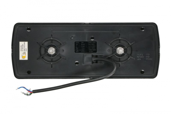 Stop spate stanga/dreapta ECOFAB (LED, 10/12/24/30V, cu intermitent, cu far de ceață, lumina de marșarier, cu stop, lumină de parcare, reflector, lungime cablu: 0,3m, fixare orizontala/fixare vertical [2]