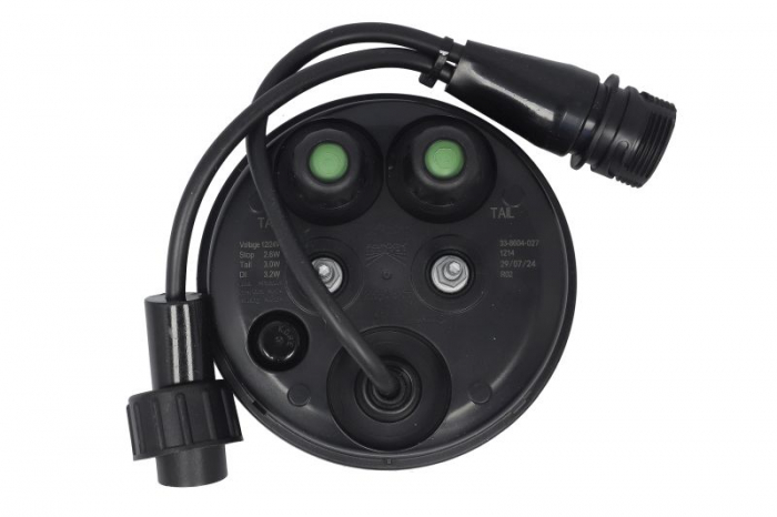 Stop spate stanga/dreapta ECOrotund (LED, 12/24V, cu intermitent, cu stop, lumina de parcare, fara proiector, lungime cablu: 0,3m, surub, conector: 2 x ASS2 2PIN/ASS2 7PIN) [2]