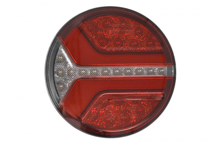 Stop spate stanga dreapta ECOrotund (LED, 12 24V, cu intermitent, cu stop, lumina de parcare, fara proiector, surub, conector: 2x SuperSeal 2PIN AMP 7PIN)
