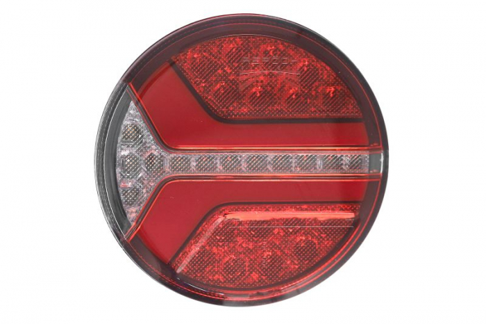 Stop spate stanga dreapta ECOrotund (LED, 12 24V, cu intermitent, cu stop, lumina de parcare, fara proiector, surub, conector: 2x SuperSeal 2PIN AMP 7PIN)