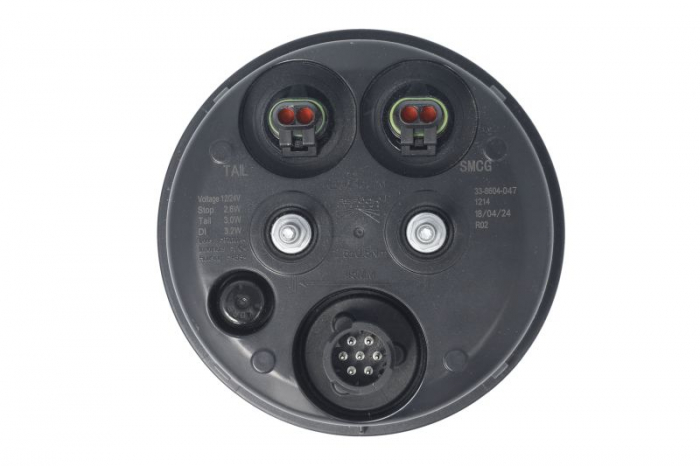 Stop spate stanga/dreapta ECOrotund (LED, 12/24V, cu intermitent, cu stop, lumina de parcare, fara proiector, surub, conector: 2x SuperSeal 2PIN/AMP 7PIN) [2]
