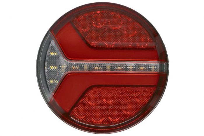 Stop spate stanga dreapta ECOrotund (LED, 12 24V, cu lumina de ceata, lumina de marsarier, fara proiector, surub, conector: 2PIN AMP 7PIN SUPERSEAL)