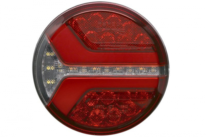 Stop spate stanga dreapta ECOrotund (LED, 12 24V, cu lumina de ceata, lumina de marsarier, lumina parcare, fara proiector, surub, conector: 2PIN AMP 7PIN SUPERSEAL)