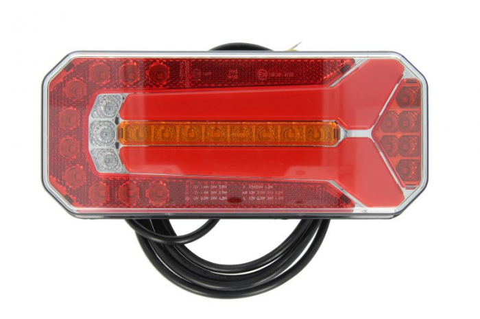 Stop spate stanga dreapta (LED, 12 24V, cu intermitent, cu lumini ceata, cu stop, lumina de parcare, reflector, lungime cablu: 0,2m)