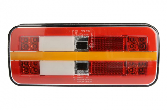 Stop spate stanga dreapta (LED, 12 24V, cu intermitent, cu lumini ceata, lumina de marsarier, cu stop, lumina de parcare, cu iluminare placuta, reflector, rear clearance, lungime cablu: 0,2m)