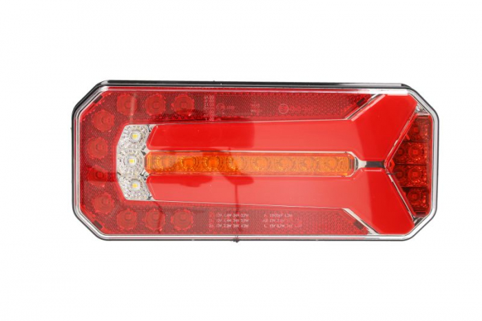Stop spate stanga dreapta (LED, 12 24V, cu intermitent, cu lumini ceata, lumina de marsarier, cu stop, lumina de parcare, reflector)