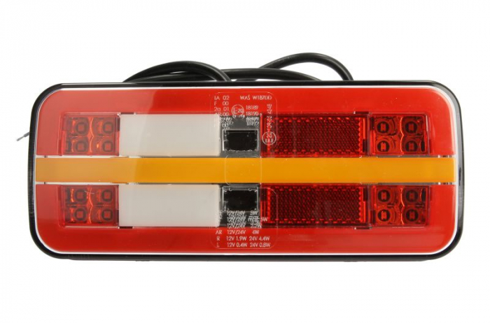 Stop spate stanga dreapta (LED, 12 24V, cu intermitent, cu lumini ceata, lumina de marsarier, cu stop, lumina de parcare, reflector, indicator dinamic, lungime cablu: 0,2m)