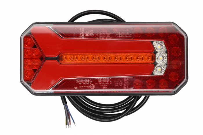 Stop spate stanga dreapta (LED, 12 24V, cu intermitent, cu lumini ceata, lumina de marsarier, cu stop, lumina de parcare, reflector, indicator dinamic, lungime cablu: 0,2m)