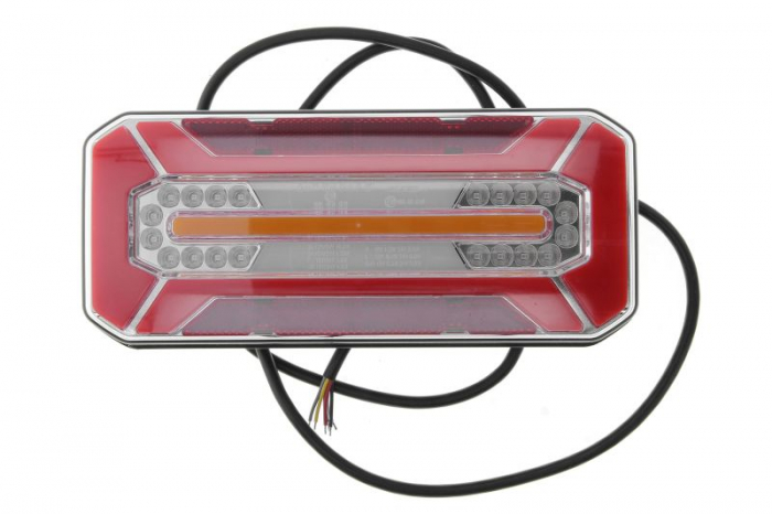Stop spate stanga dreapta (LED, 12 24V, cu intermitent, cu lumini ceata, lumina de marsarier, cu stop, lumina de parcare, reflector, indicator dinamic, lungime cablu: 0,2m)