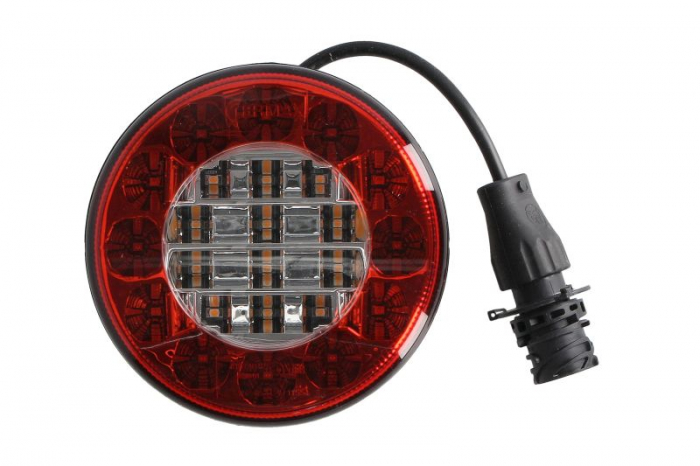 Stop spate stanga dreapta (LED, 12 24V, cu intermitent, cu stop, lumina de parcare, fara proiector, lungime cablu: 0,2m, conector: AMP DIN 7PIN Bayonet)