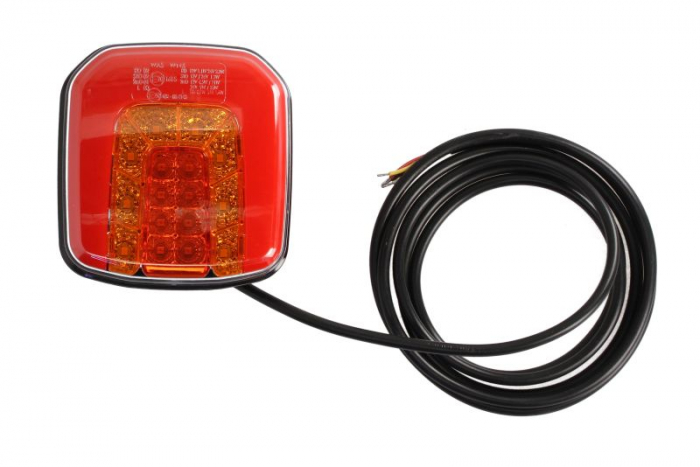 Stop spate stanga dreapta (LED, 12 24V, cu intermitent, cu stop, lumina de parcare, fara proiector, lungime cablu: 0,2m, cu un rezistor de sarcina indicator)