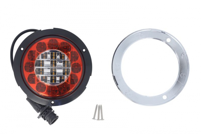 Stop spate stanga dreapta (LED, 12 24V, cu intermitent, cu stop, lumina de parcare, fara proiector, lungime cablu: 0,3m, conector: AMP DIN 7PIN Bayonet)