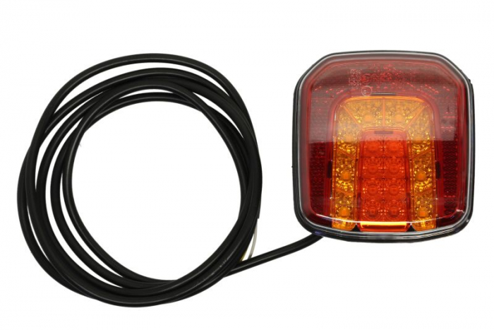 Stop spate stanga dreapta (LED, 12 24V, cu intermitent, cu stop, lumina de parcare, reflector, lungime cablu: 0,2m, cu un rezistor de sarcina indicator)