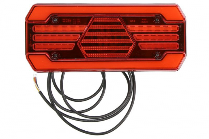 Stop spate stanga dreapta (LED, 12 24V, cu intermitent, cu stop, lumina de parcare, reflector, lungime cablu: 2m)