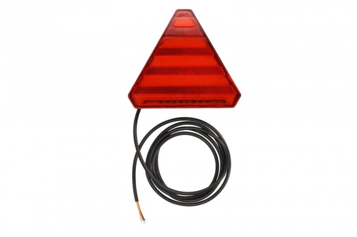 Stop spate stanga dreapta (LED, 12 24V, cu intermitent, cu stop, lumina de parcare, reflector triunghiular, lungime cablu: 0,2m, 163x143x40mm)