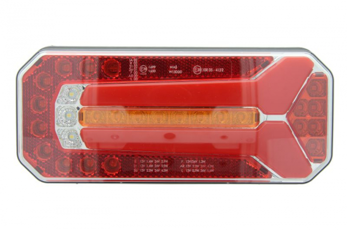 Stop spate stanga dreapta (LED, 12 24V, cu intermitent, lumina de marsarier, cu stop, lumina de parcare, reflector, indicator dinamic, conector: WAS 5)