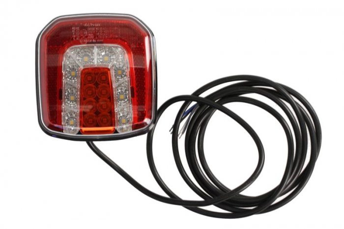 Stop spate stanga dreapta (LED, 12 24V, cu lumina de ceata, lumina de marsarier, lumina de parcare, cu iluminare placuta, reflector, lungime cablu: 0,2m)
