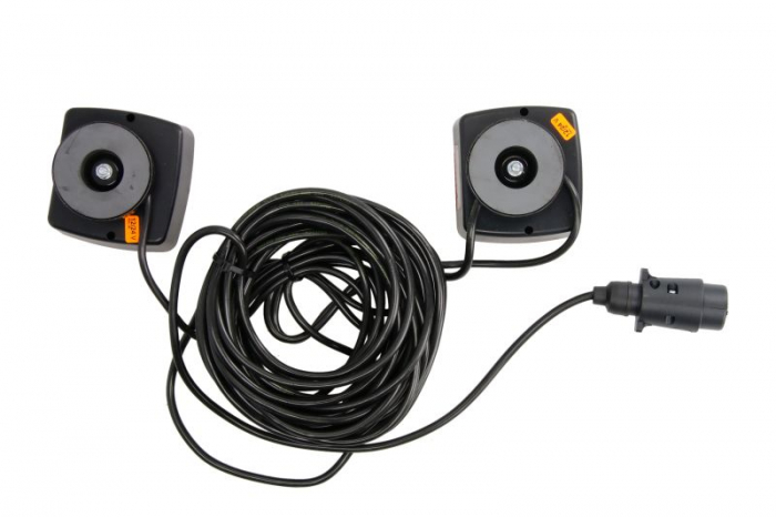 Stop spate stanga/dreapta (LED, 12/24V, lungime cablu: 12m, cu intermitent, cu stop, lumina de parcare, cu iluminare placuta, magnet-mountable) [2]