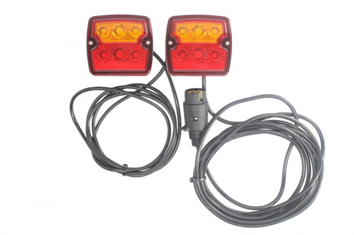 Stop spate stanga dreapta (LED, 12 24V, lungime cablu: 5m, cu intermitent, cu stop, lumina de parcare, magnet-mountable)