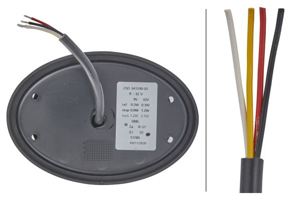 Stop spate stanga/dreapta (LED, 12/24V, transparent, cu intermitent, cu stop, lumina de parcare) potrivit AGCO; DAF; IVECO; KASSBOHRER [4]